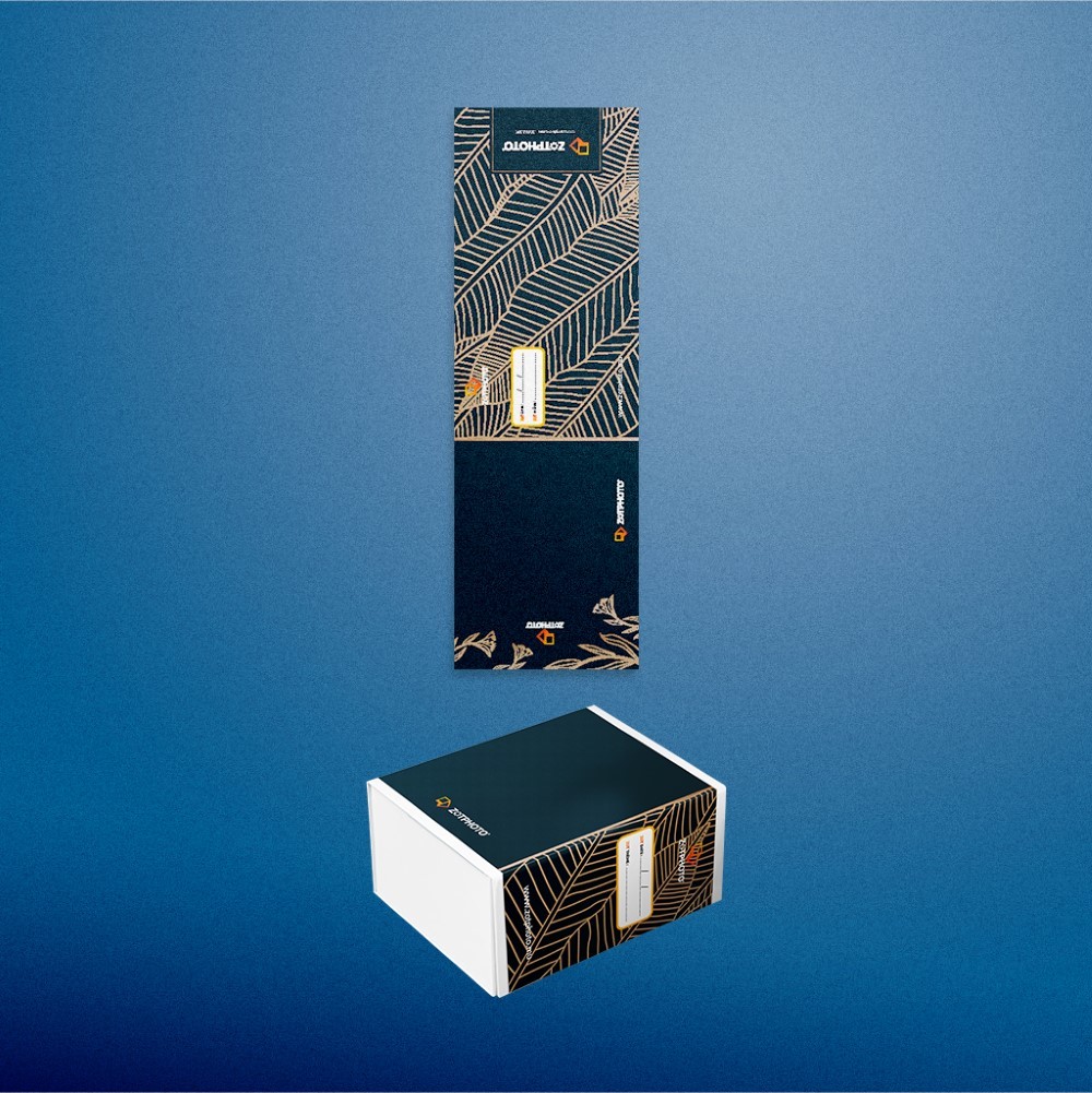 Exemple de ZotBox coffret blue 2 photo carré 10x10cm